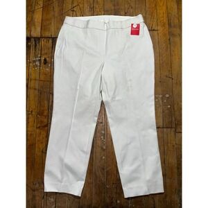 Spanx Ankle Pants Women XL White On-the-Go Slim Fit Classic Straight Leg Outdoor